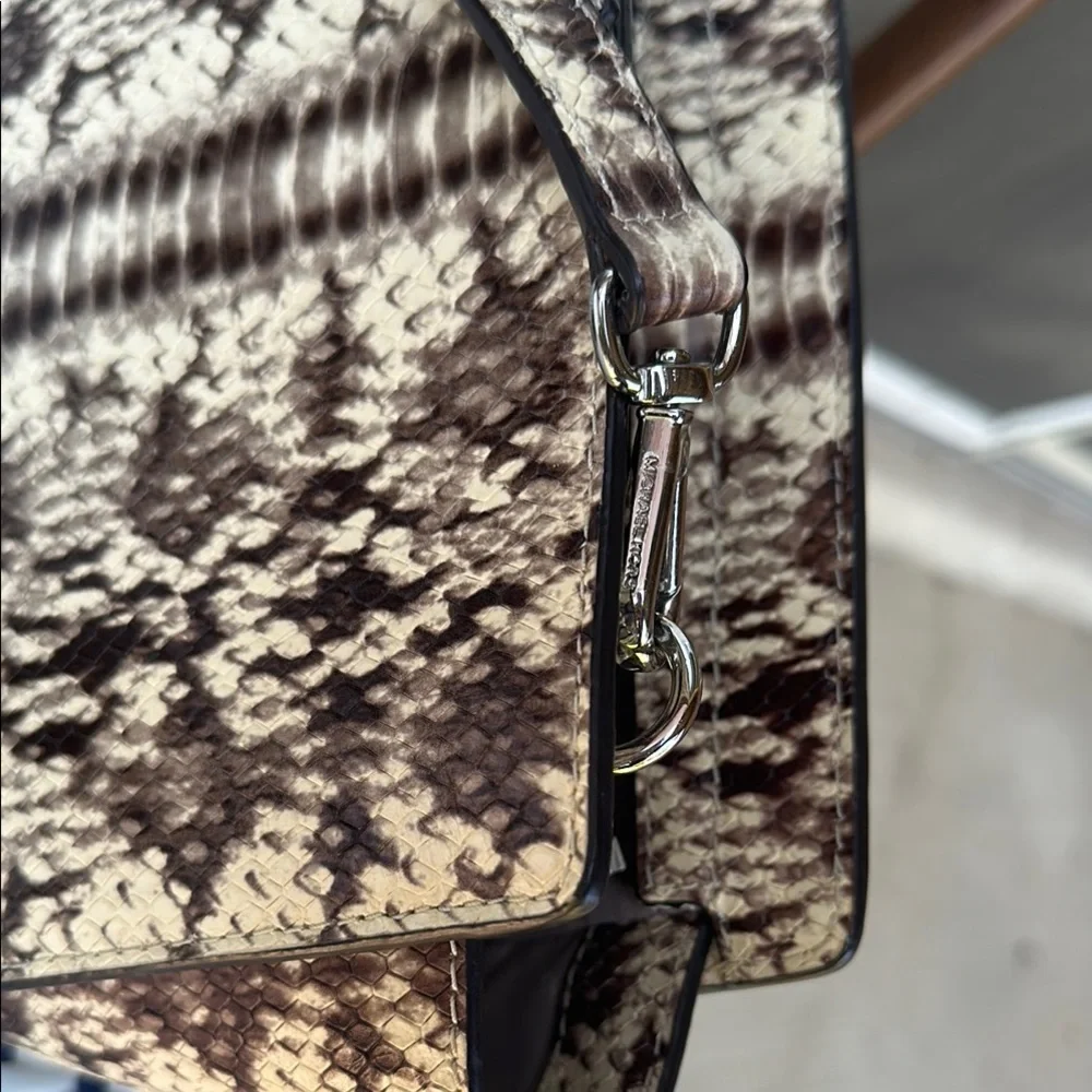 Michael Kors Brown and Cream Crossbody Bag with Chain Strap - Picture 6 of 12